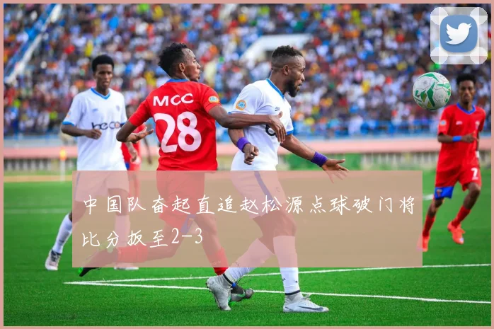 中国队奋起直追赵松源点球破门将比分扳至2-3